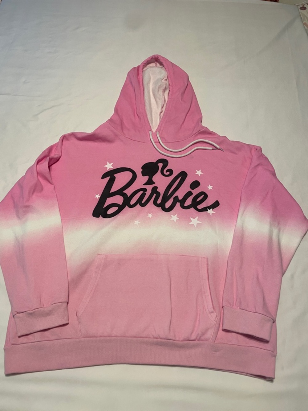 Barbie Pink and White tie dye hoodie size xxxl